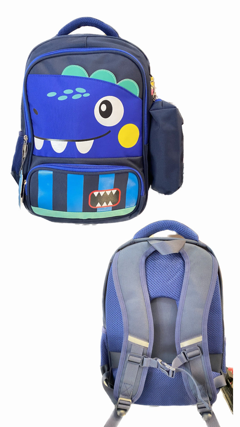 Classic Blue Dino School Bag Size 17