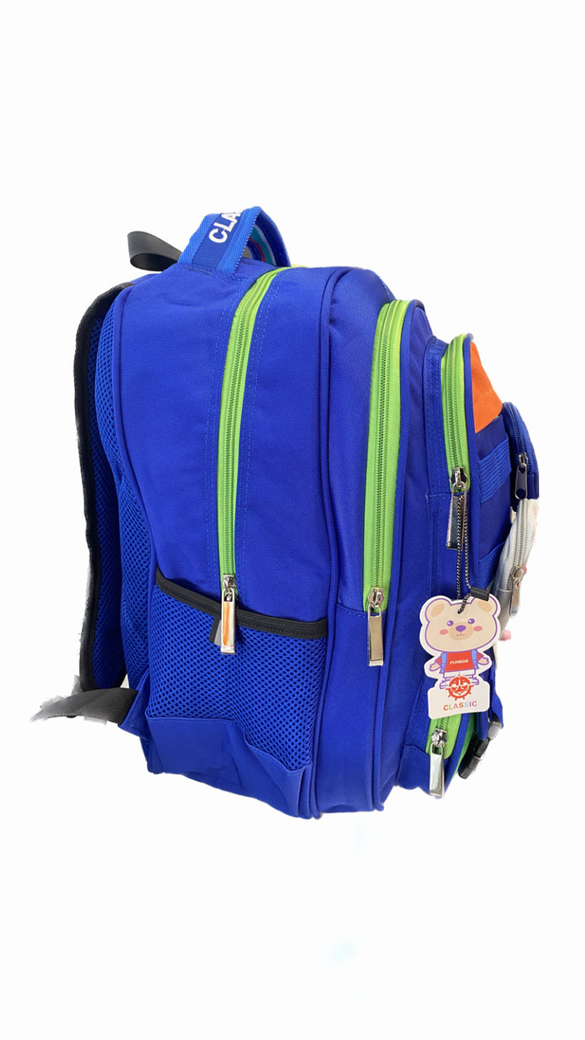Classic Blue Dino School Bag Size 17