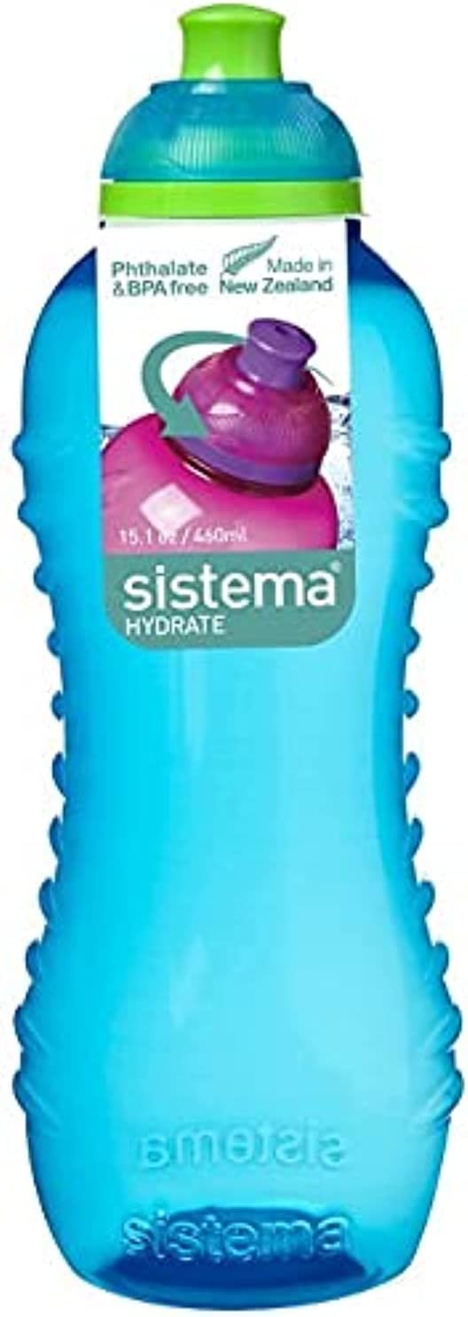 Sistema Twist 'n' Sip Squeeze Sports Water Bottles | Leakproof Water  Bottles | 460 ml | BPA-Free | R…See more Sistema Twist 'n' Sip Squeeze  Sports