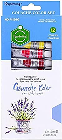 Keep Smiling Gouache Colors 12 pcs