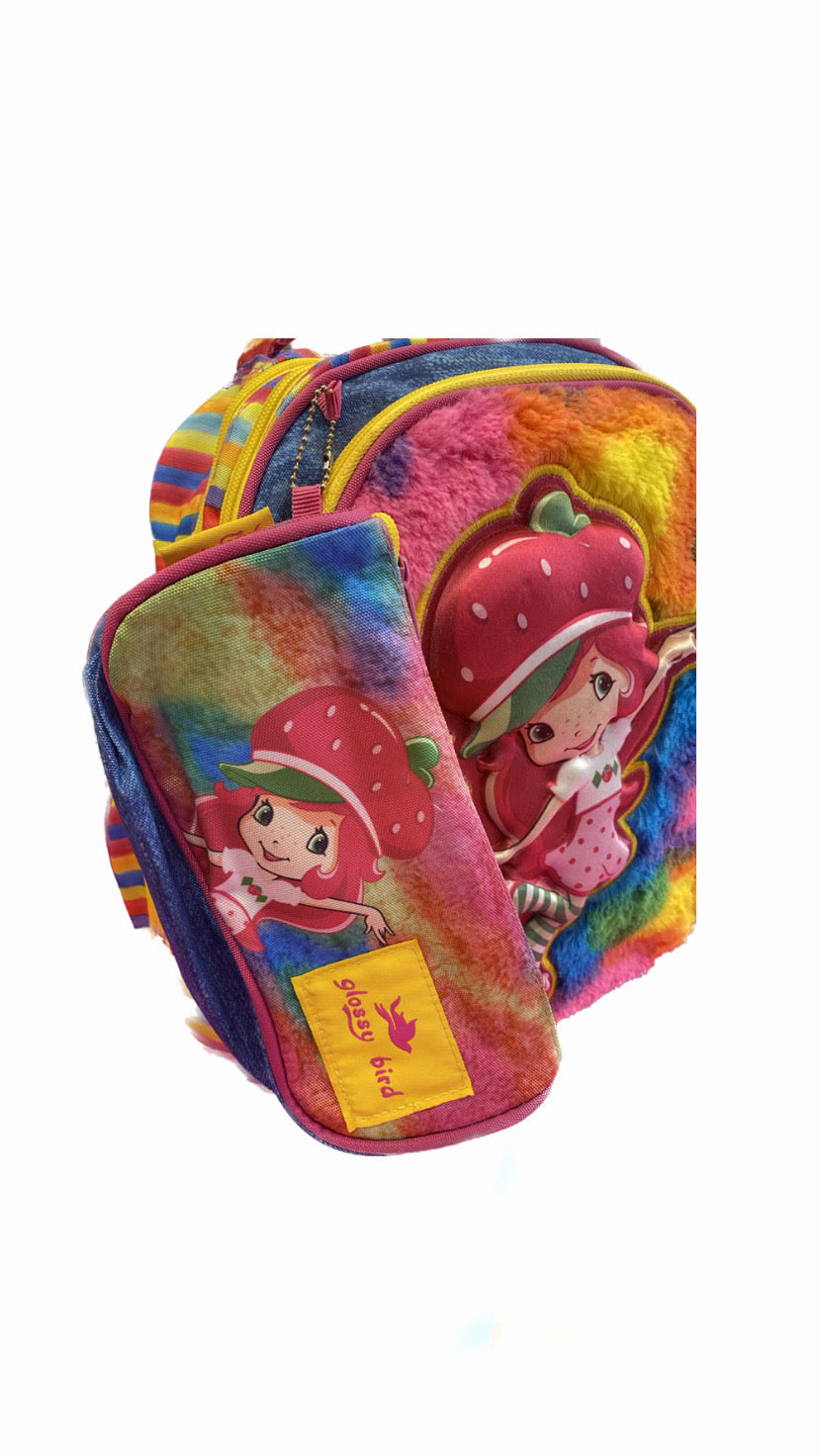 Strawberry Glossy Bird School Bag Size 14