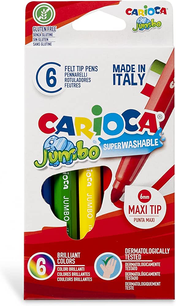 Carioca Jumbo Maxi tip color pens 6, 12 , 24 , 40 pens