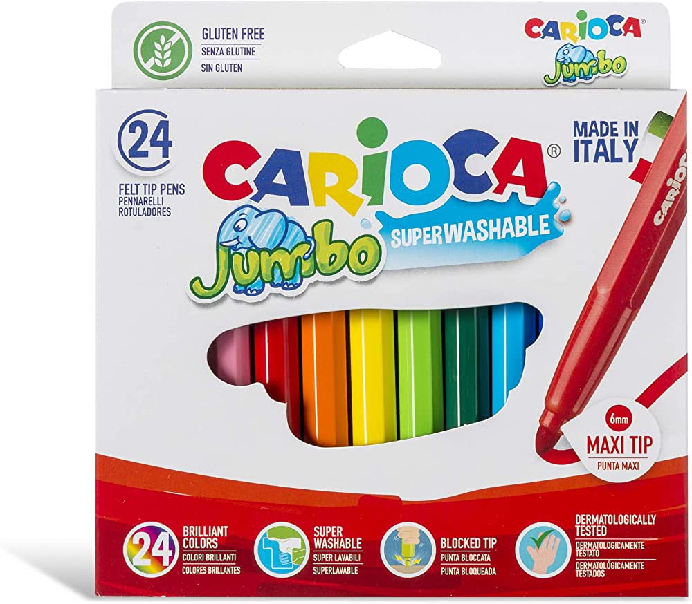Carioca Jumbo Maxi tip color pens 6, 12 , 24 , 40 pens