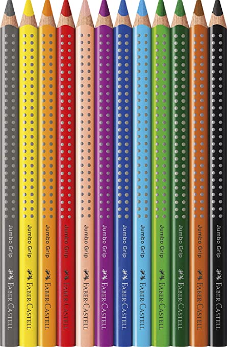 Faber Castle Jumbo colored pencils 12 pc