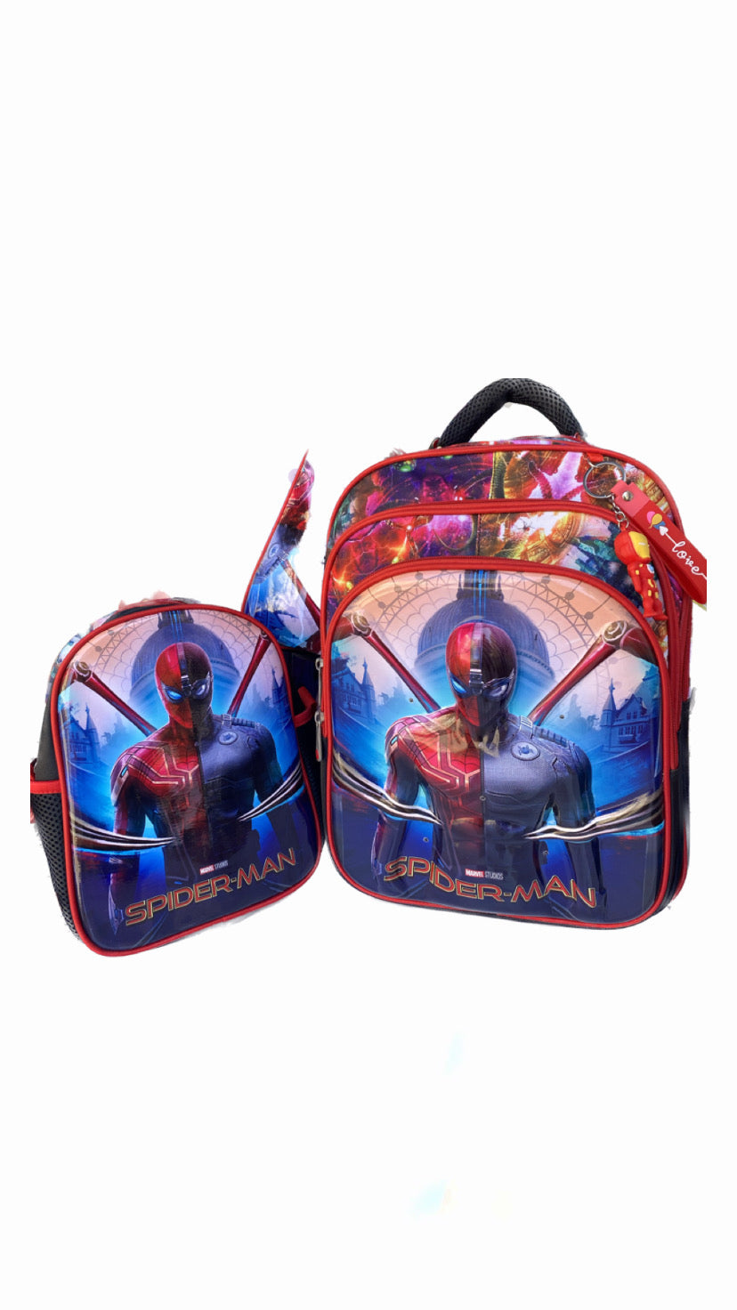 Spiderman Three M School Bag Set Size 17