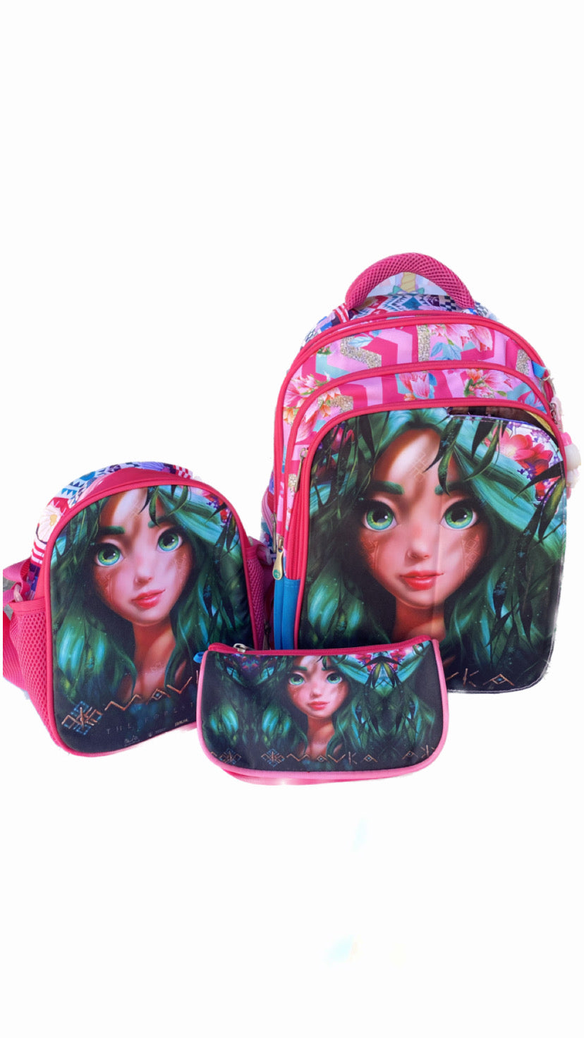 Raya Three M School Bag Set Size 18
