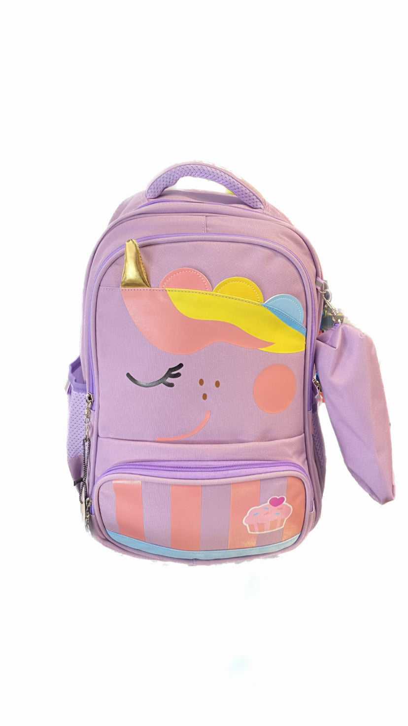 Classic Purple Unicorn School Bag Size 17