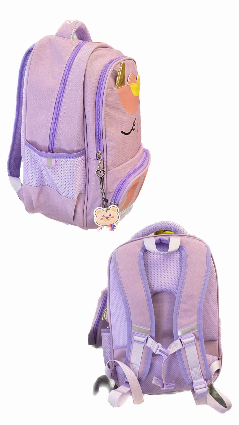 Classic Purple Unicorn School Bag Size 17