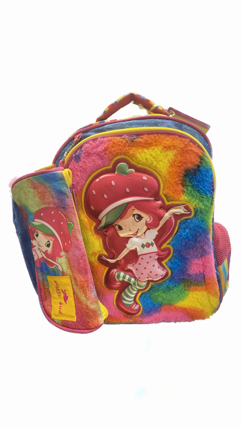Strawberry Glossy Bird School Bag Size 14