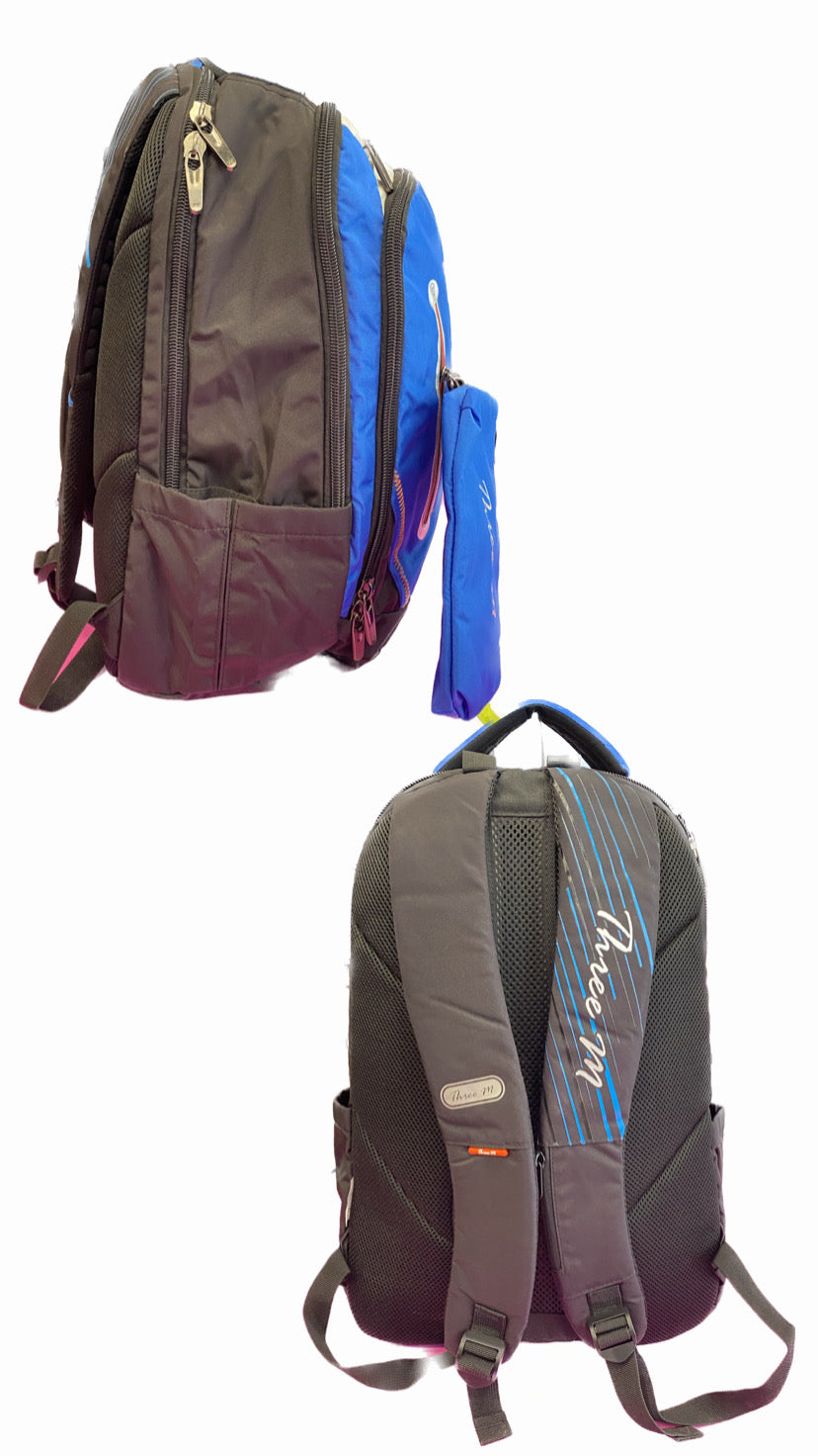 Smart Three M Blue School Bag with Pencil Case Size 19