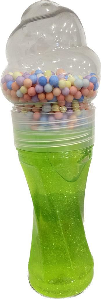 Glittery Slime with Fiber Balls