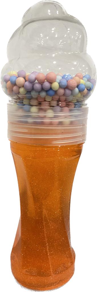 Glittery Slime with Fiber Balls