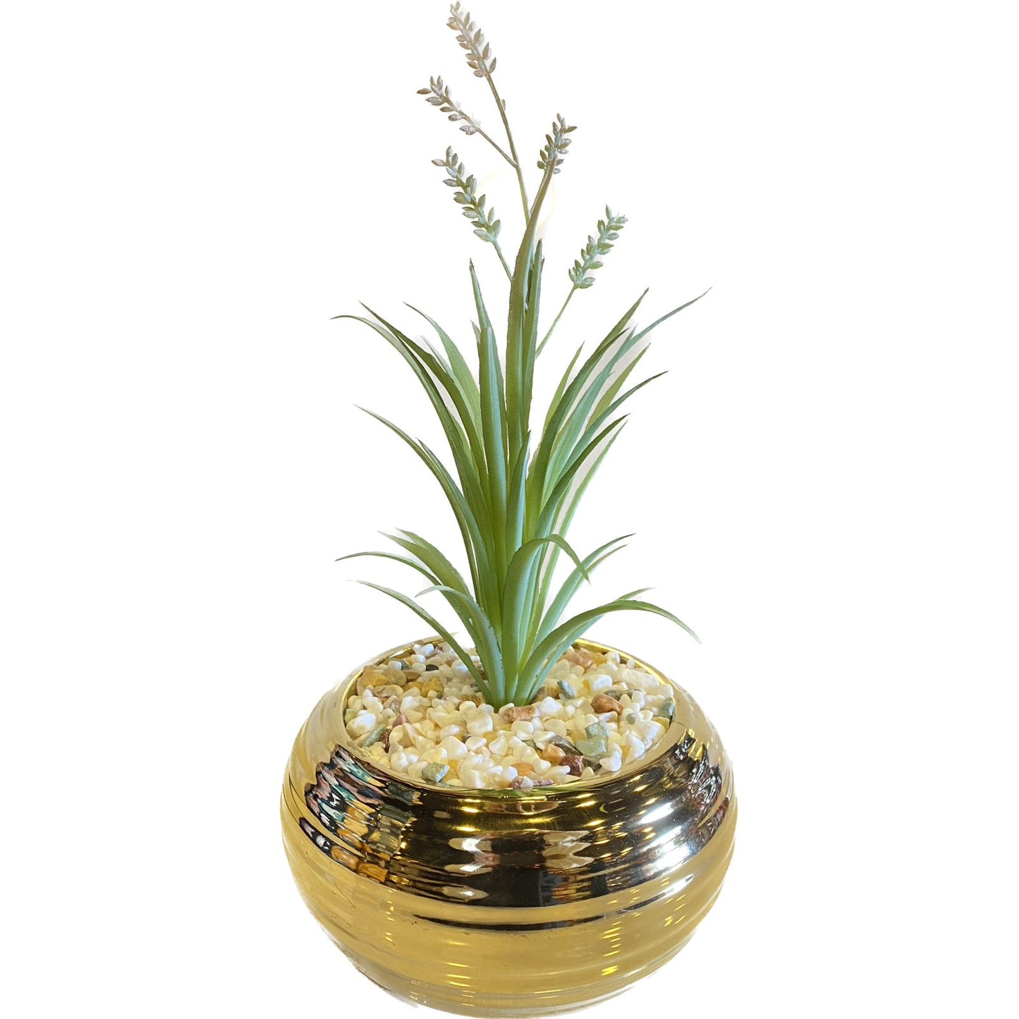 Artificial Decor Plant with Golden Pott