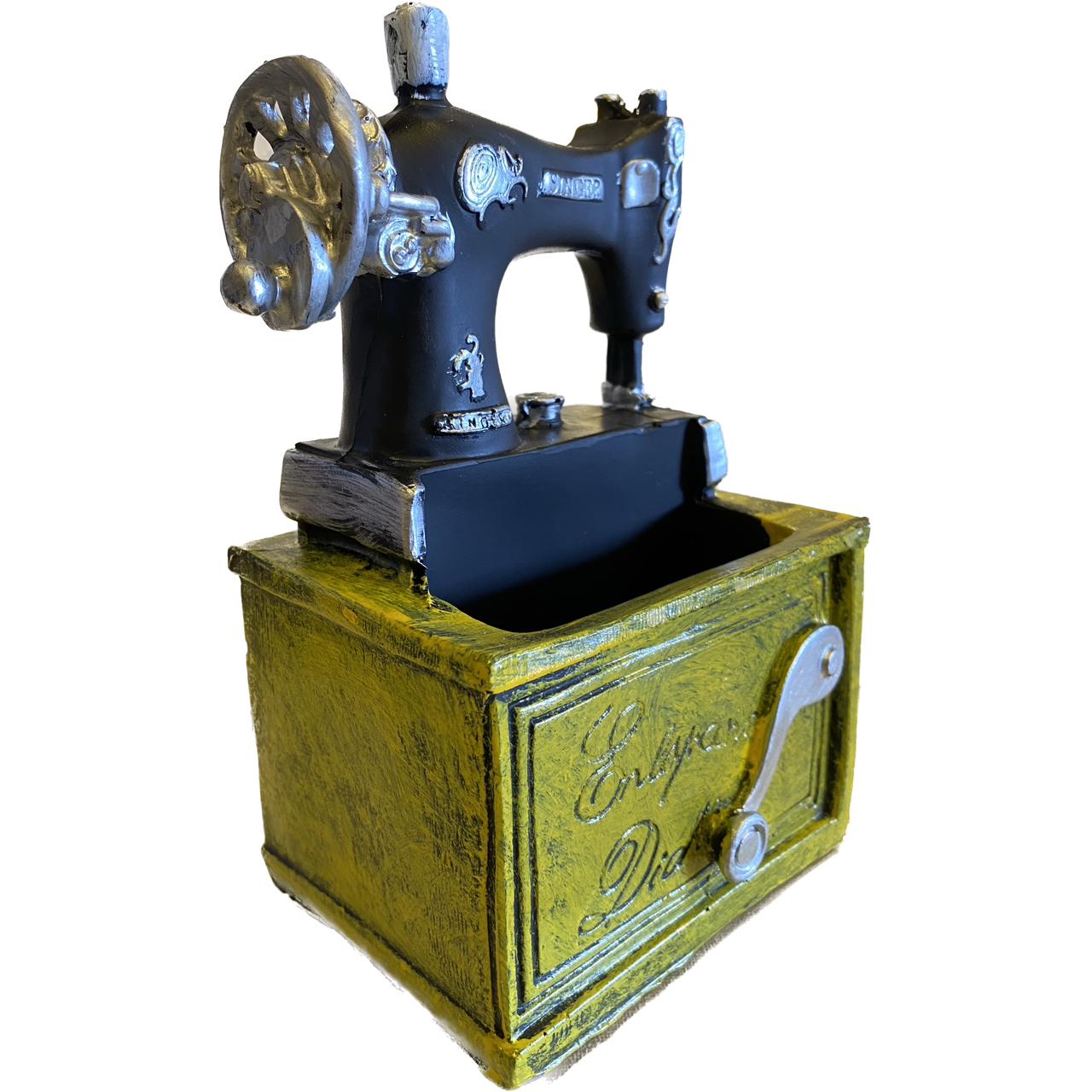Vintage Decor Knitting Machine with Storage Space