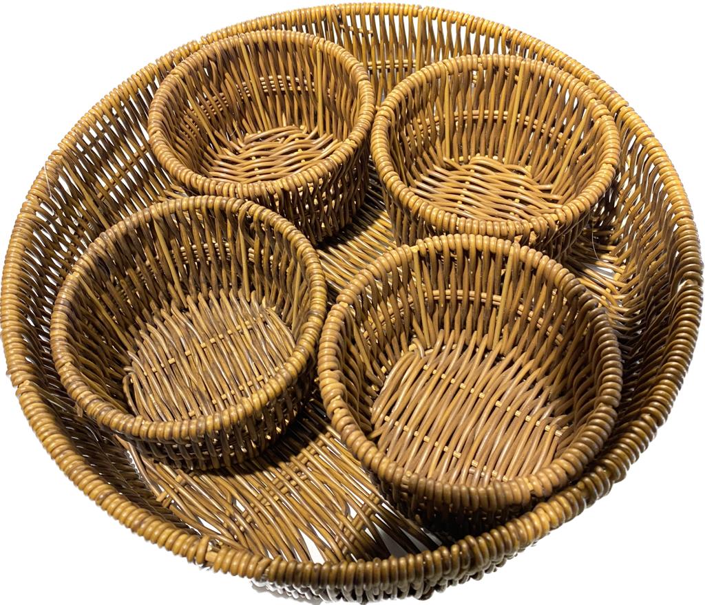 Strong Wicker Snacks Set
