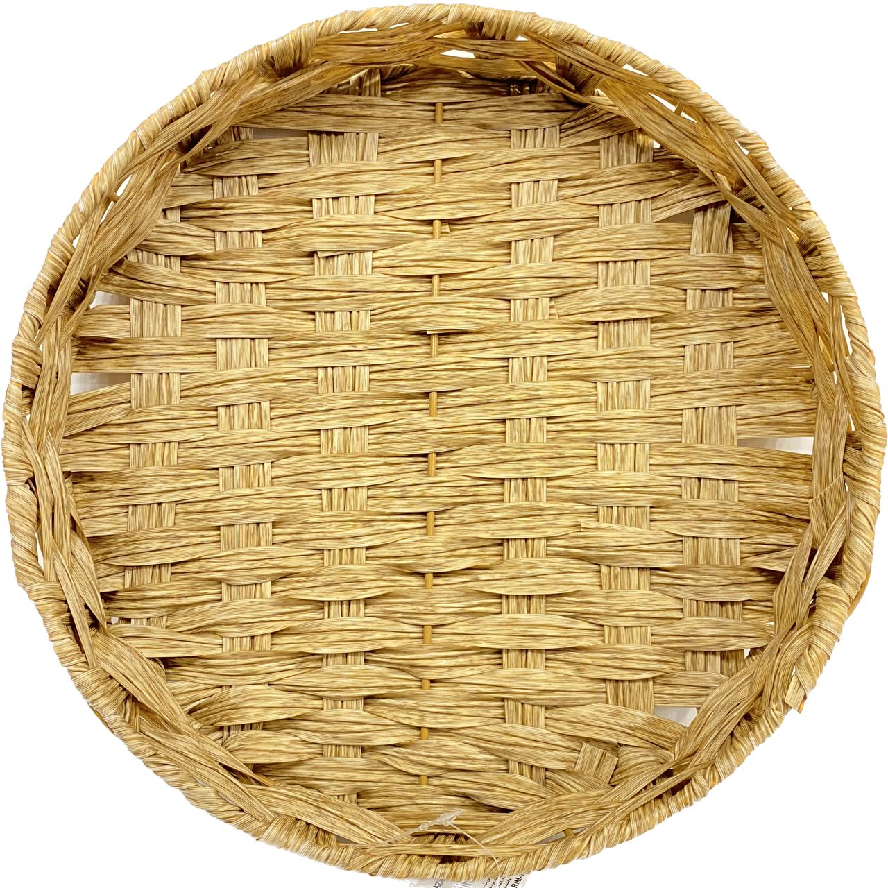 Strong Wicker Circular Tray Set