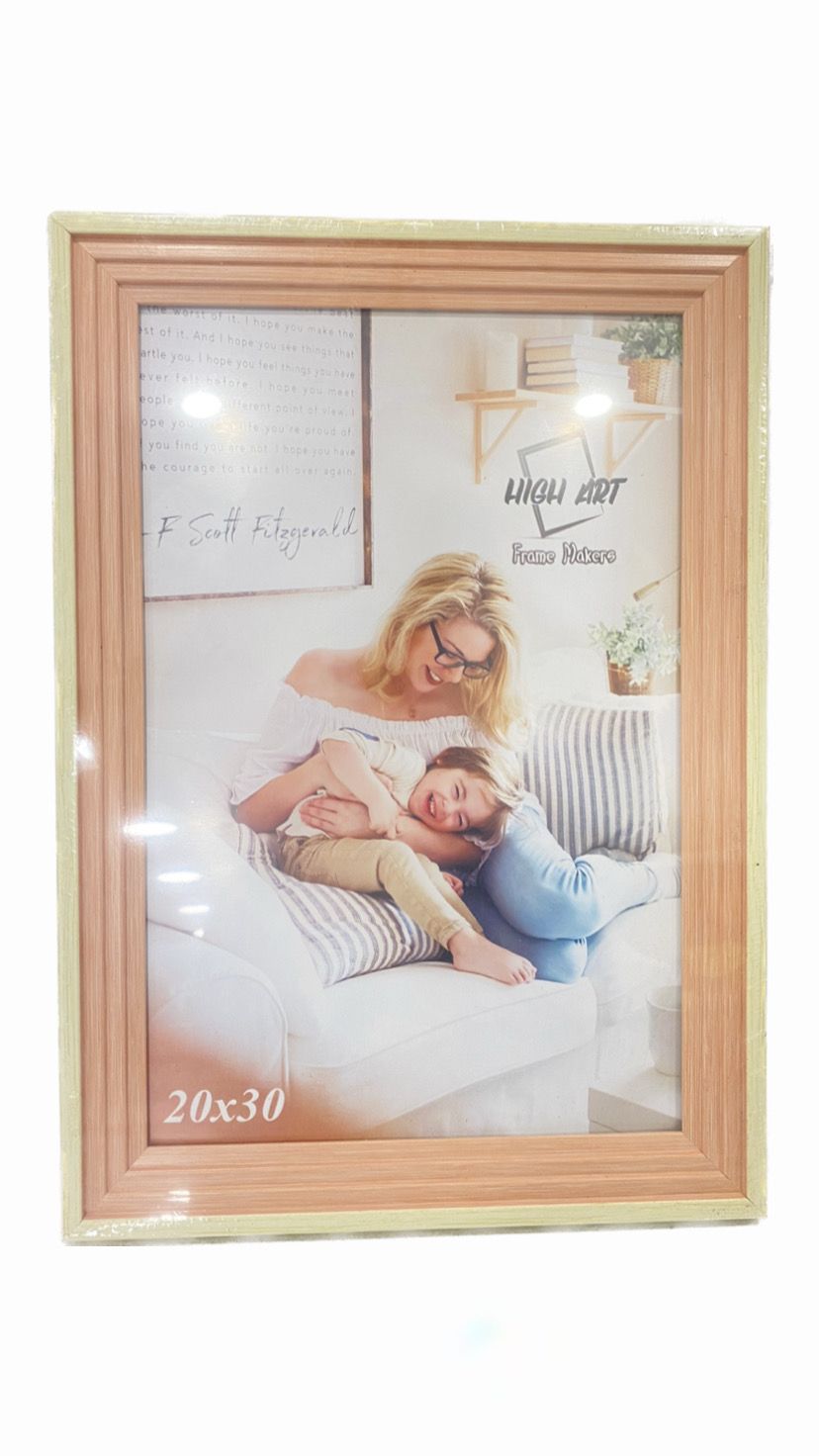 Wooden Frame 20*30 cm with Unbreakable Plastic Frontage