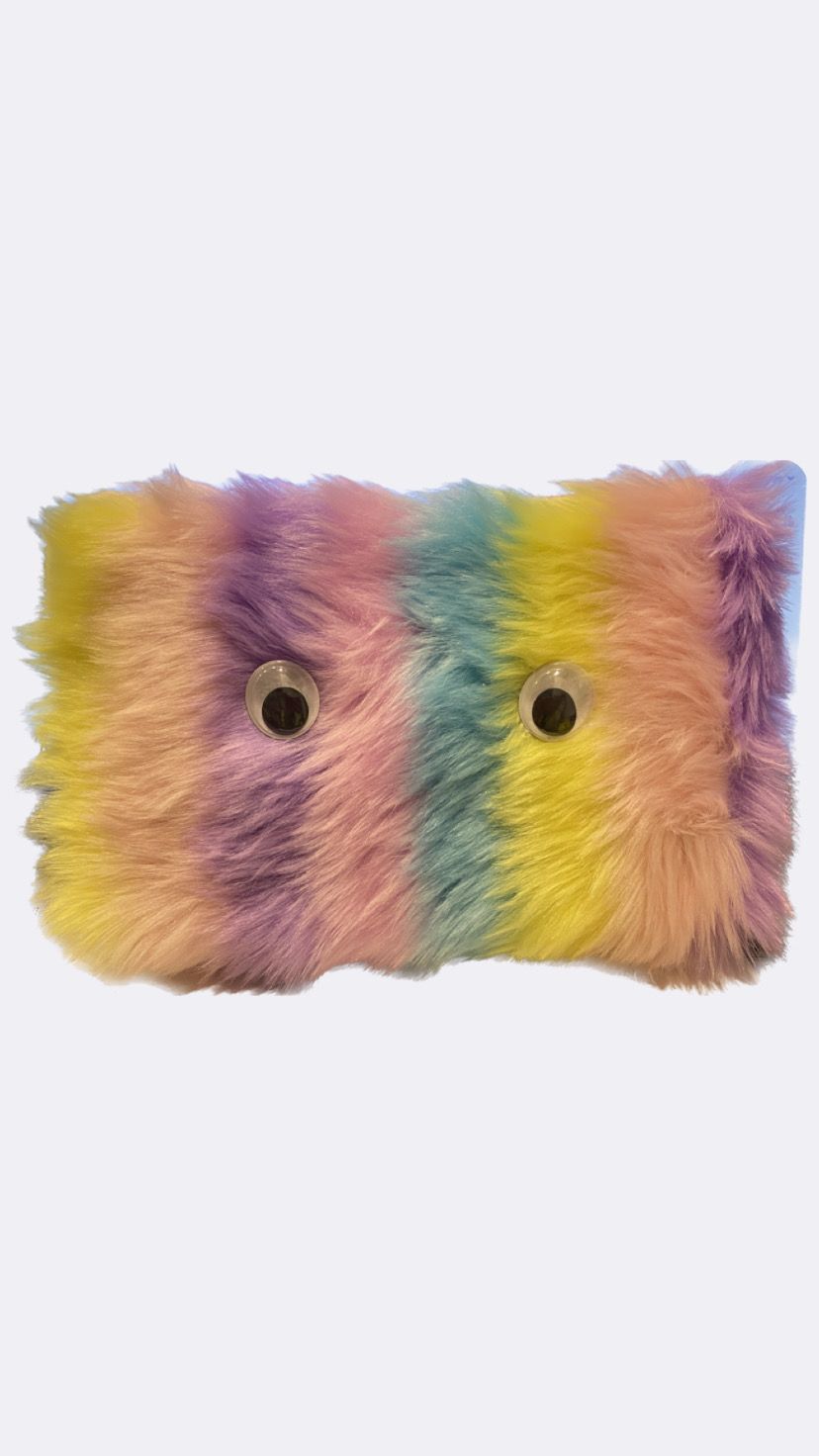 Googly Eye Colored Feather Pencil Case