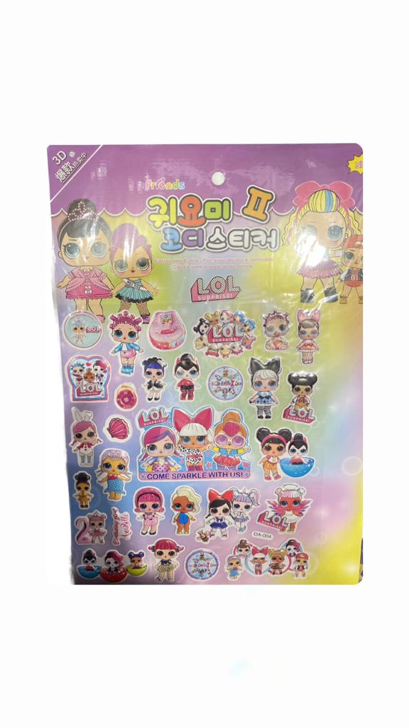 Large Sheet 3D Stickers
