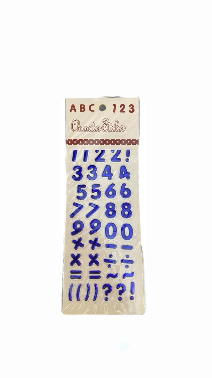 Metallic Numbers Stickers