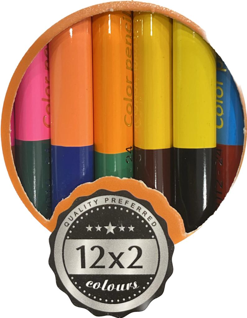 K max double headed Colored Pencils 12x2 pcs