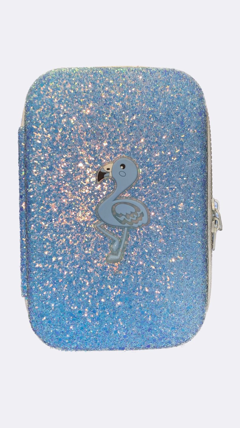 BLING Flamingo Pencil Case