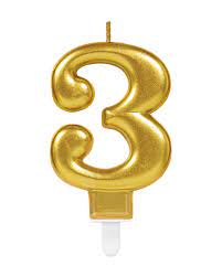 Candle Number Gold
