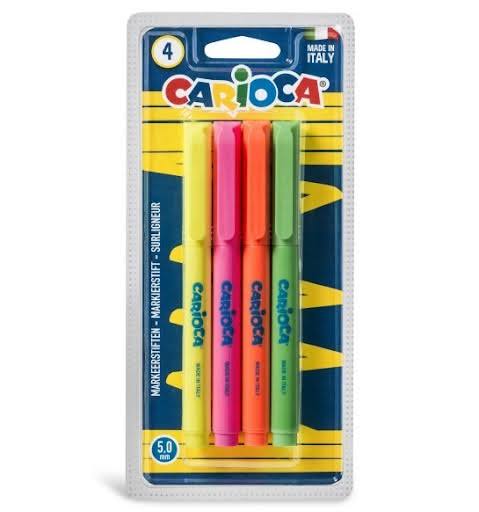 Carioca Clip Highlighter 4pcs