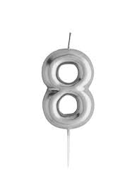 Candle Number Silver