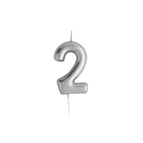 Candle Number Silver