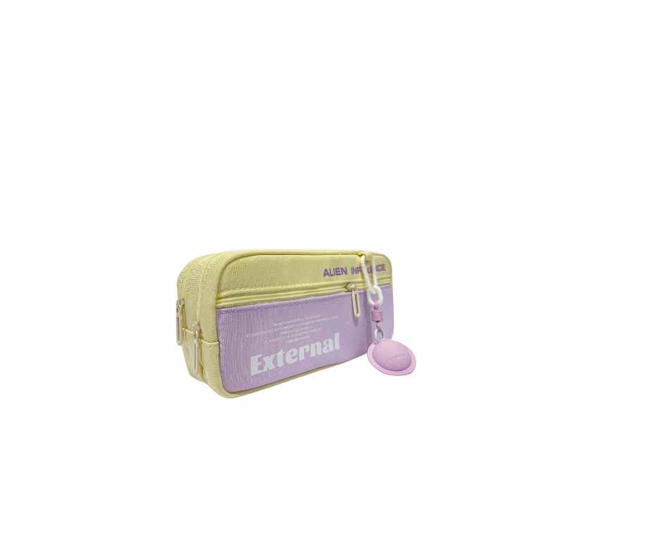 External Triple Zipper Pencil Case 1136