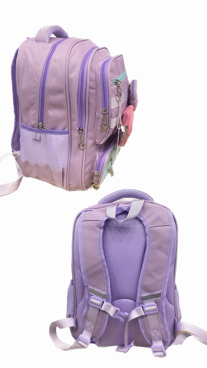 Classic Purple Cat School Bag Size 17
