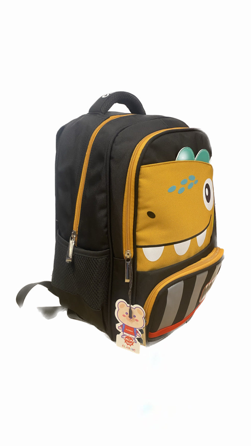 Classic Yellow Dino School Bag Size 17