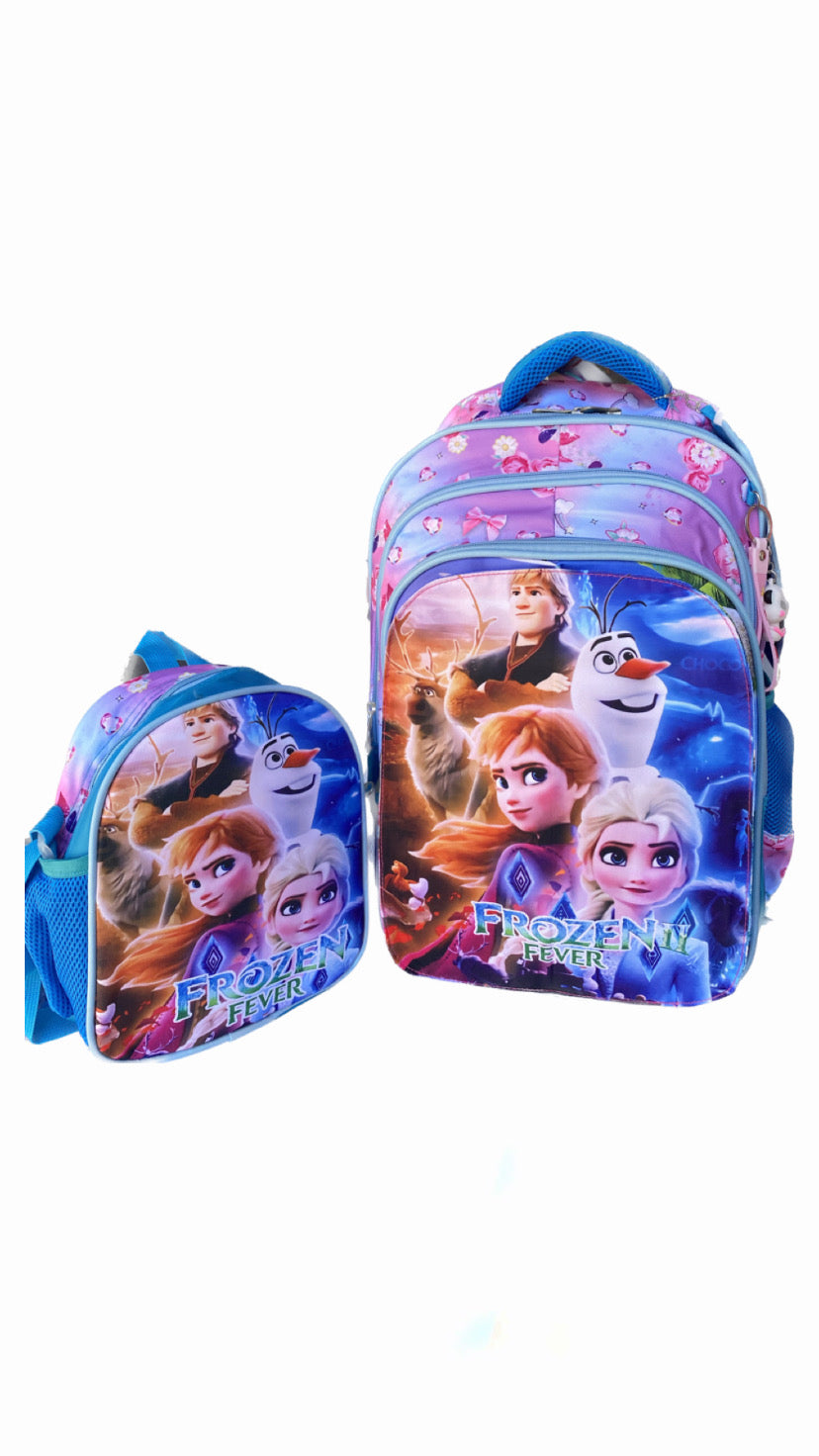 Frozen Three M School Bag Set Size 18