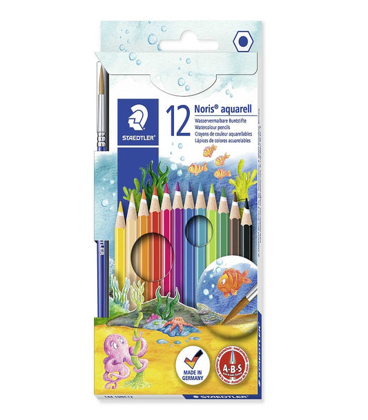 Staedtler Aquarell colored Pencils + Brush 12 pcs