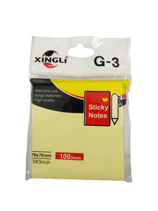 XINGLI G3 Yellow Sticky Notes 100 Sheets