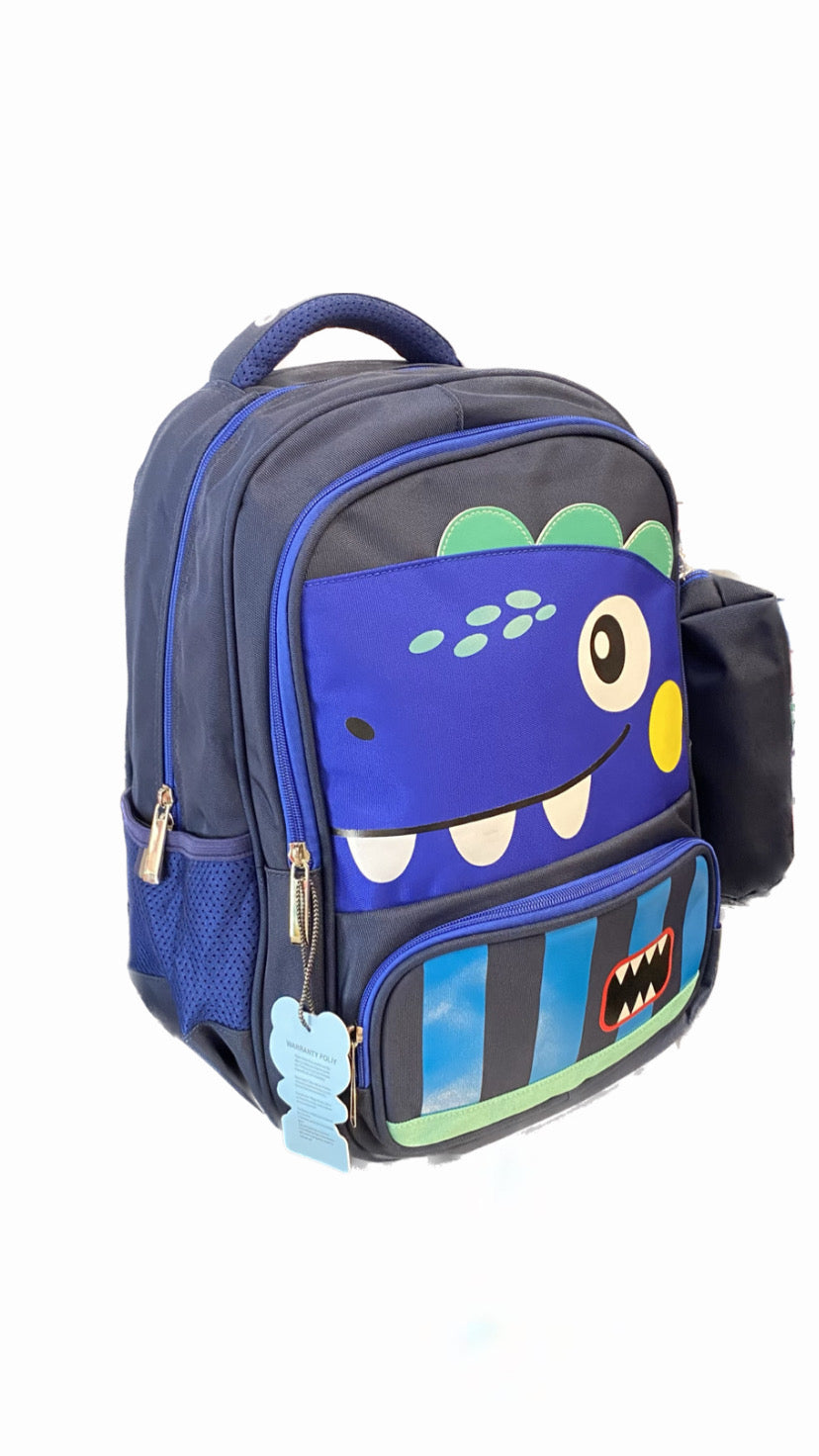 Classic Blue Dino School Bag Size 17