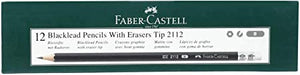 Faber Castle Pack of 12 Pencils with eraser