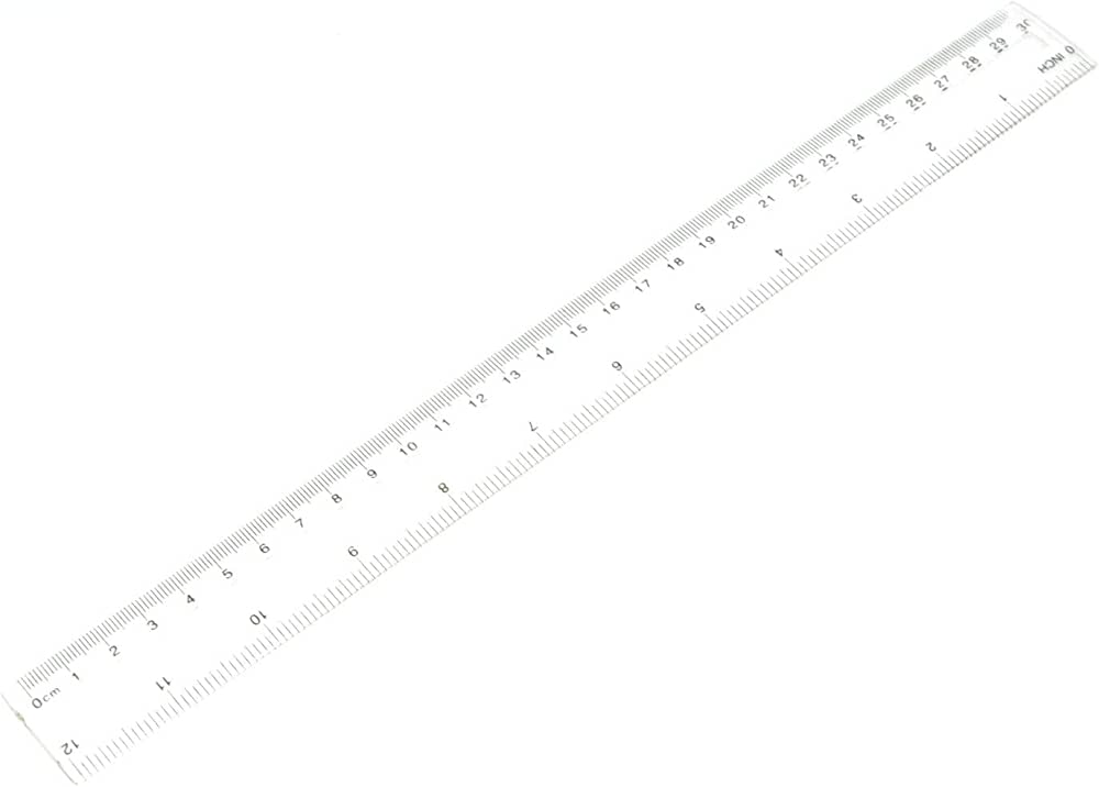 Yalong Transparent Plastic Ruler 30 cm