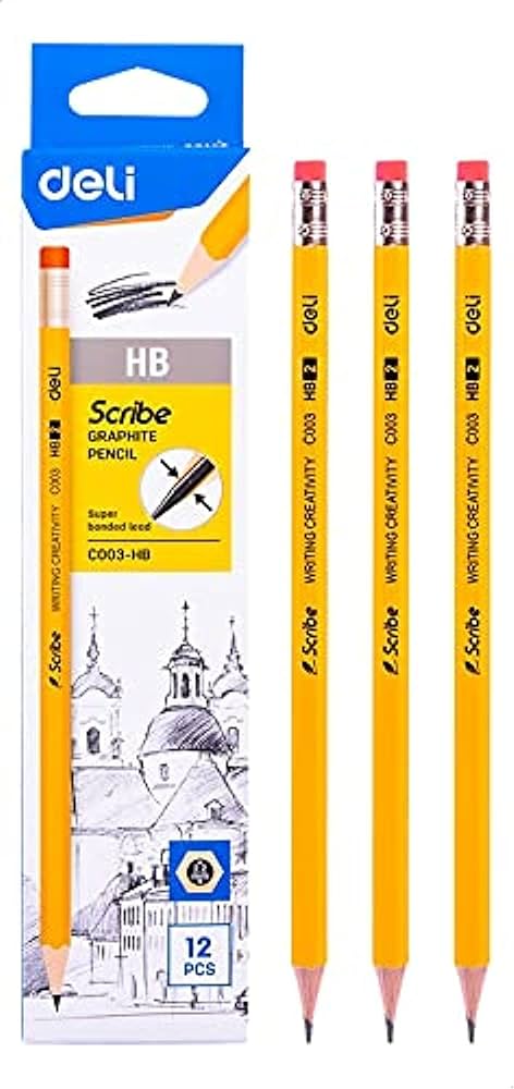 Deli Scribe Pack of HB 12 Pencils