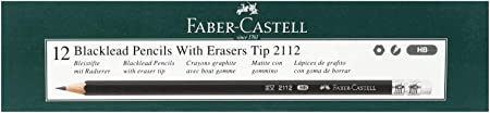 Faber Castle Pack of 12 Pencils with eraser
