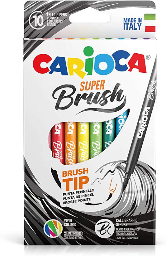 Carioca Brush tip 10 colors
