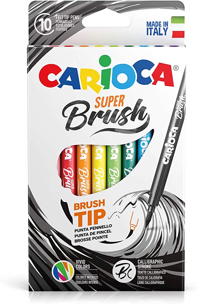 Carioca Brush tip 10 colors