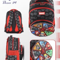 Load image into Gallery viewer, Three M 3D Characters School Bag Size 17inch
