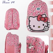 Load image into Gallery viewer, Three M 3D Characters School Bag Size 17inch
