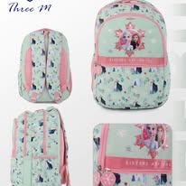 Load image into Gallery viewer, Three M 3D Characters School Bag Size 17inch
