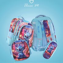 Load image into Gallery viewer, Three M School Bag Set + Lunch Bag + Pencil Case 18inch
