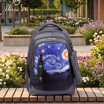 Load image into Gallery viewer, Three M Smart School Bag + Pencil Case 20inch Van Gogh
