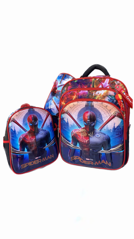 Three M Spiderman School Bag Set Size 18