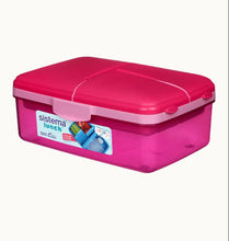 Load image into Gallery viewer, Sistema Lunch Box Slimine Quaddie 1.5L with water bottle
